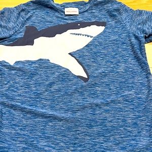 Hanna Andersson boys size 110 (5) UV short sleeve Shark T-shirt